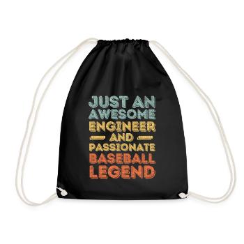 Engineer kendo retro - Drawstring Bag - black - Front
