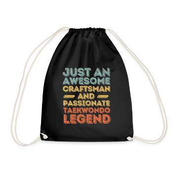 Artisan Taekwondo retro - Drawstring Bag - black - Front