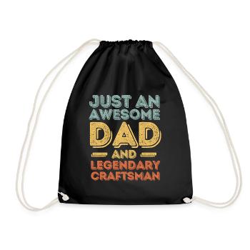 Dad Artisan Father's Day - Drawstring Bag - black - Front