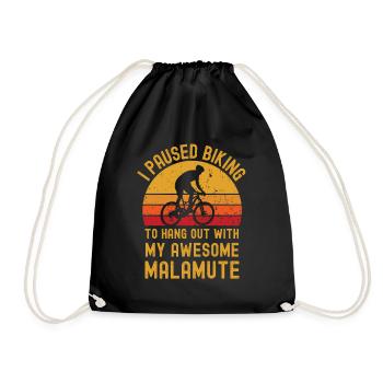 Cyclisme et Malamute - Sac de sport léger - noir - Devant