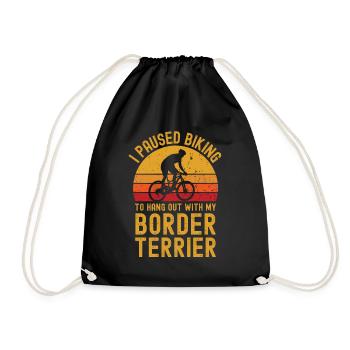 Cyclisme et Border Terriers - Sac de sport léger - noir - Devant