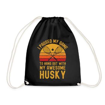 Courge et Husky - Sac de sport léger - noir - Devant