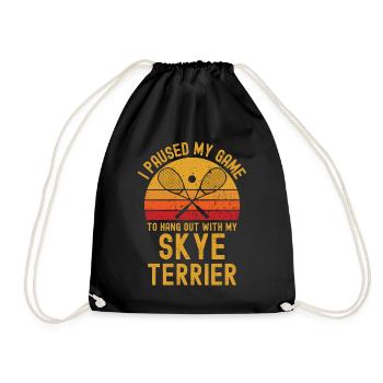 Courge et Skye Terrier - Sac de sport léger - noir - Devant