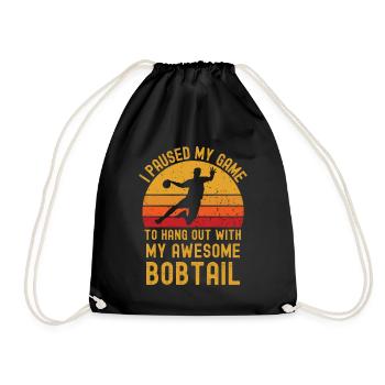 Handball and Bobtail - Drawstring Bag - black - Front