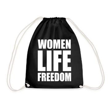 Women life freedom - Turnbeutel - Schwarz - Vorne