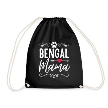 Bengal Cat Mama - Drawstring Bag - black - Front