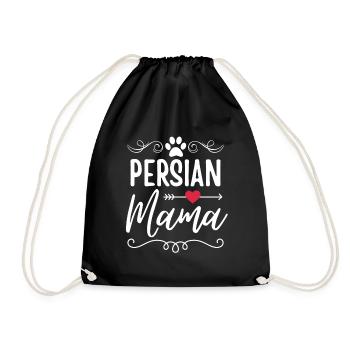 Maman chat persan - Sac de sport léger - noir - Devant