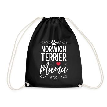 Norwich Terrier Mama - Turnbeutel - Schwarz - Vorne