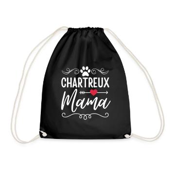 Carthusian cat Mama - Drawstring Bag - black - Front