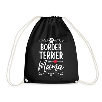 Border Terrier Mama - Sac de sport léger - noir - Devant