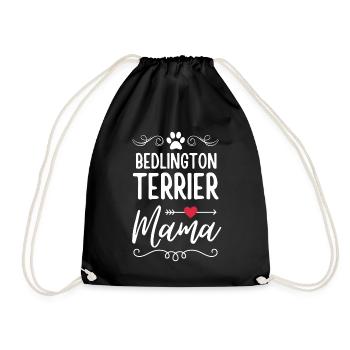 Bedlington Terrier Mama - Sac de sport léger - noir - Devant