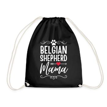 Belgian Shepherd Mama - Drawstring Bag - black - Front