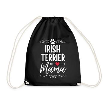 Irish-Terrier Mama - Turnbeutel - Schwarz - Vorne