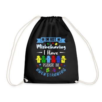 Je suis autiste - Sac de sport léger - noir - Devant