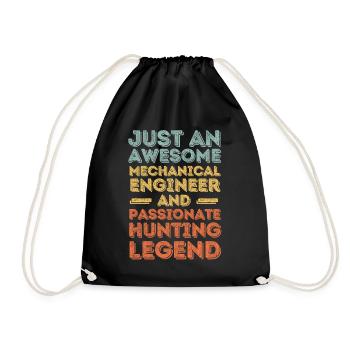 Mechanical Engineer Jagen retro - Drawstring Bag - black - Front
