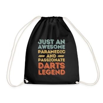 Paramedic Darts retro - Drawstring Bag - black - Front
