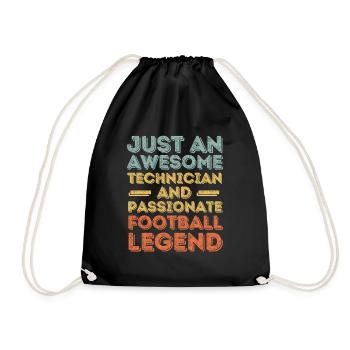 Technicien Football rétro - Sac de sport léger - noir - Devant