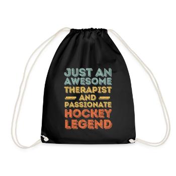 Thérapeute Hockey rétro - Sac de sport léger - noir - Devant