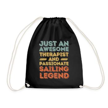 Thérapeute Voile rétro - Sac de sport léger - noir - Devant