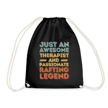Thérapeute Rafting rétro - Sac de sport léger - noir - Devant