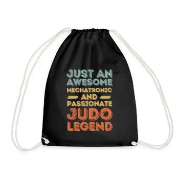 Mechatronics Technician Judo retro - Drawstring Bag - black - Front