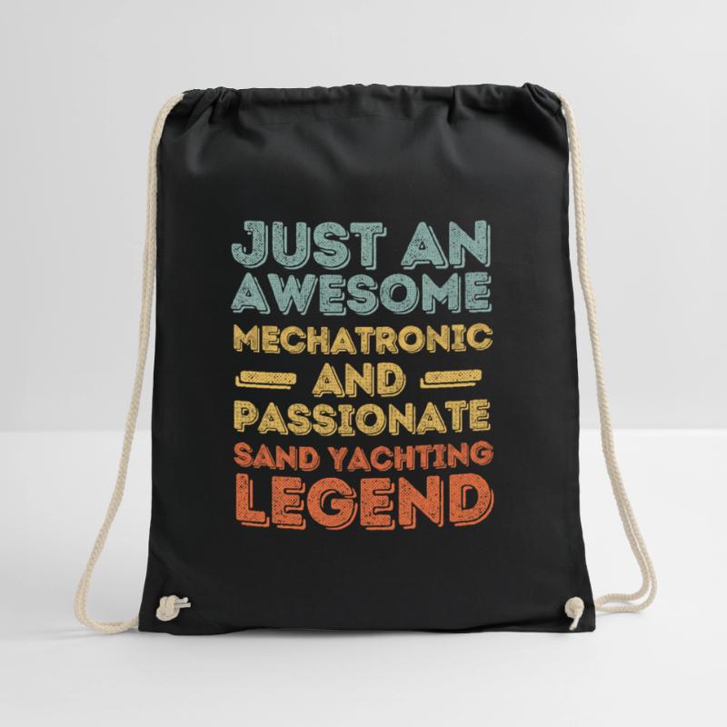 Mechatronics engineer sand sails retro Drawstring Bag