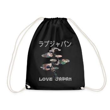 Bonsaï Japonais Zen Jardin Symbole Kanji Amour - Sac de sport léger - noir - Devant