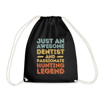 Dentist chasse rétro - Sac de sport léger - noir - Devant