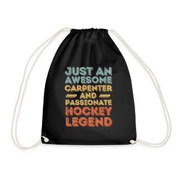 Zimmermann Hockey retro - Drawstring Bag - black - Front