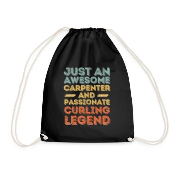 Zimmermann Curling retro - Drawstring Bag - black - Front