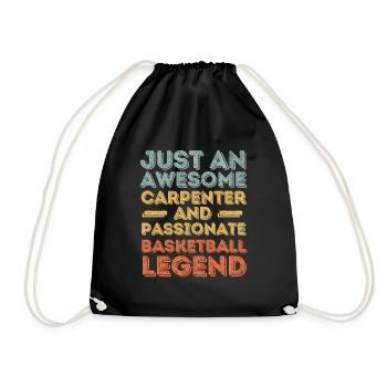 Zimmermann Basketball retro - Drawstring Bag - black - Front