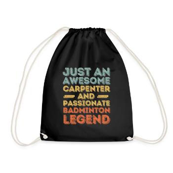 Zimmermann Badminton rétro - Sac de sport léger - noir - Devant