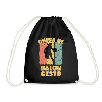 Women Basketball retro - Drawstring Bag - black - Front