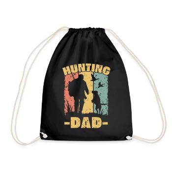 Papa de chasse rétro - Sac de sport léger - noir - Devant