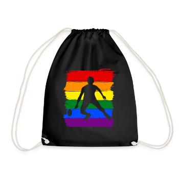Badminton LGBT Pride - Sac de sport léger - noir - Devant