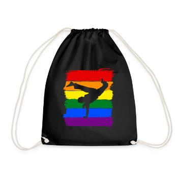 Capoeira LGBT Pride - Drawstring Bag - black - Front