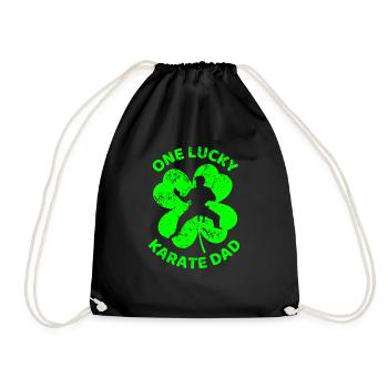 Karate St. Patrick's Day Kleeblatt - Turnbeutel - Schwarz - Vorne