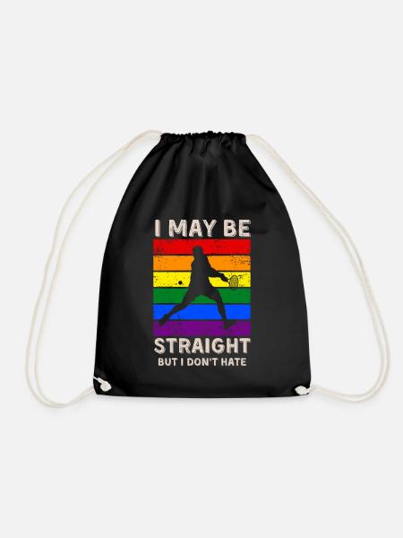 Tennis LGBT Rights - Drawstring Bag - black