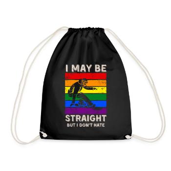Snowboarding LGBT Rights - Drawstring Bag - black - Front