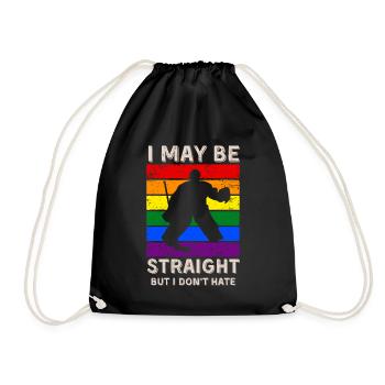 Eishockey LGBT-Rechte - Turnbeutel - Schwarz - Vorne