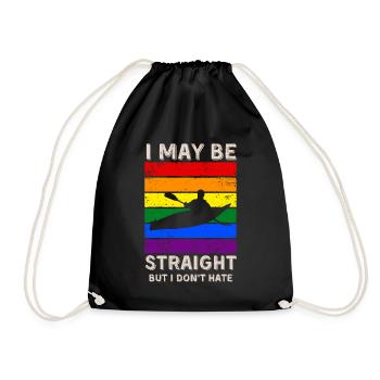 Canoeing LGBT Rights - Drawstring Bag - black - Front