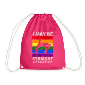 Hochspringende LGBT-Rechte - Turnbeutel - Fuchsia - Vorne