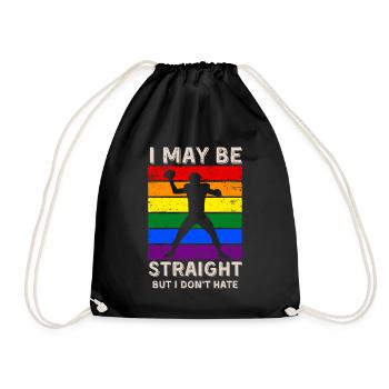 Football LGBT Rights - Drawstring Bag - black - Front
