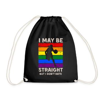 Basketball LGBT-Rechte - Turnbeutel - Schwarz - Vorne