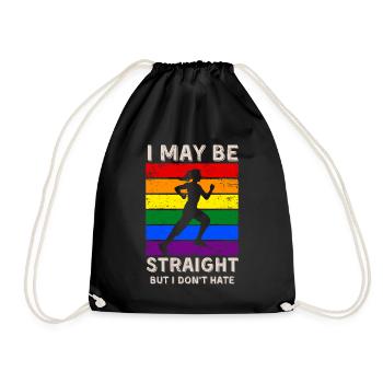 Running LGBT Rights - Drawstring Bag - black - Front