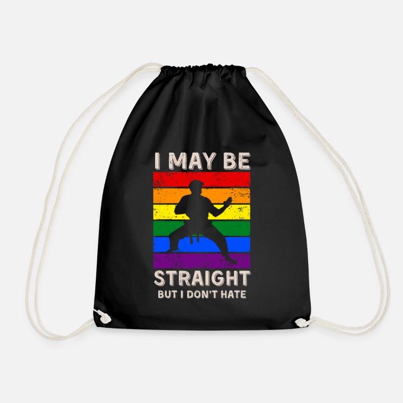 Karate LGBT Rights - Drawstring Bag - black