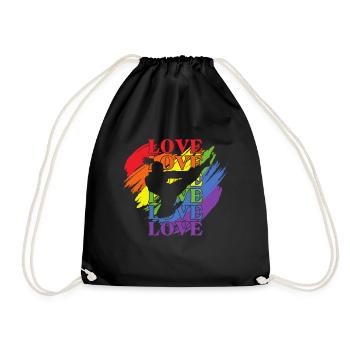 Frauen Taekwondo LGBT Pride - Turnbeutel - Schwarz - Vorne
