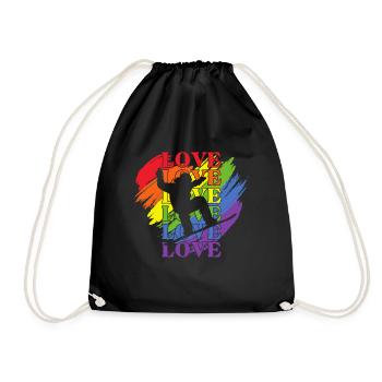 Snowboard LGBT Pride - Sac de sport léger - noir - Devant