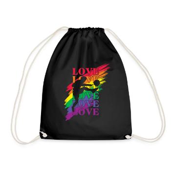 Soccer LGBT Pride - Sac de sport léger - noir - Devant