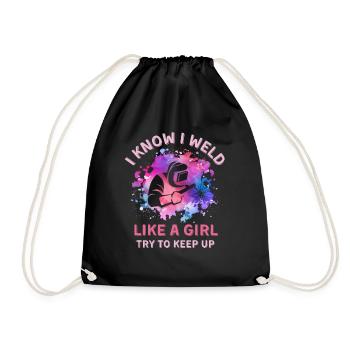 Femmes soudeuses - Sac de sport léger - noir - Devant